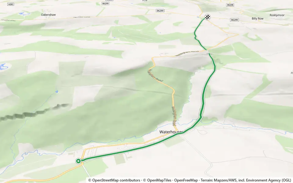 3D preview of a trail at Weather Hill Wood