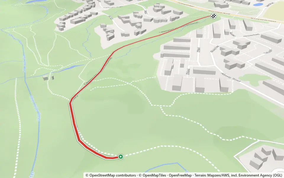 3D preview of a trail at Silent Woods (fragment)
