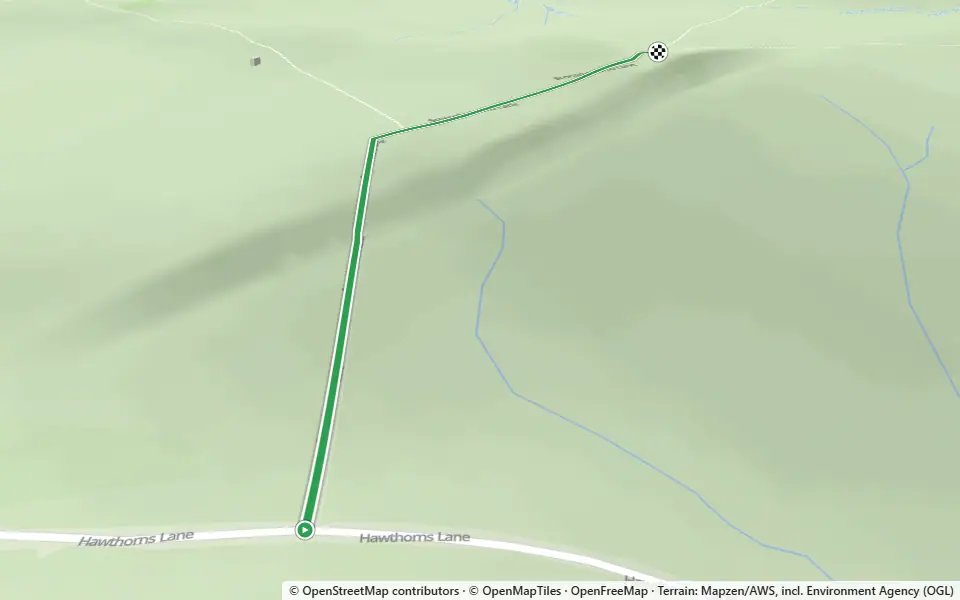 3D preview of a trail at Bracken Pot Wood
