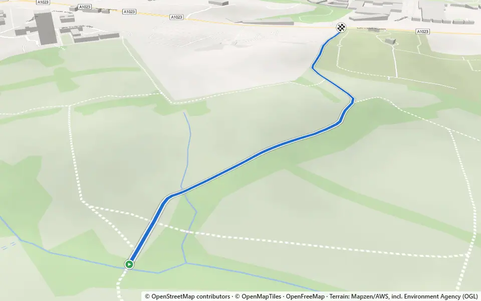 3D preview of a trail at Holly Wood