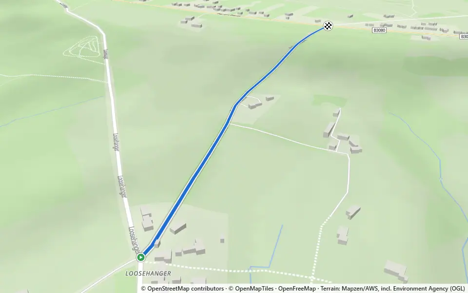 3D preview of a trail at Hatchet Copse
