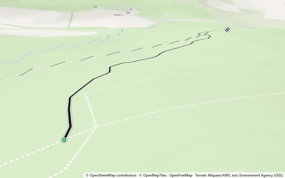 3D preview of a trail at Littling Wood (Balfour Forest)