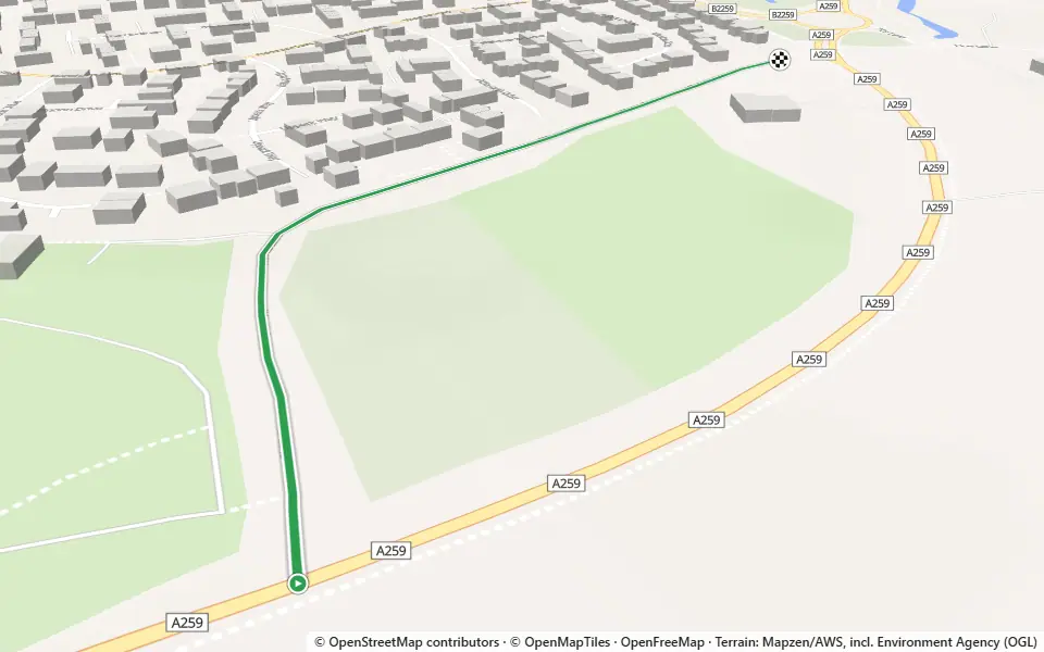 3D preview of a trail at Worms Wood