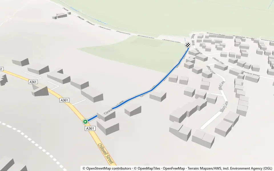 3D preview of a trail at Wearyall Copse