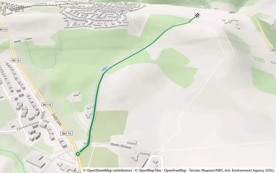 3D preview of a trail at Wood End Wood