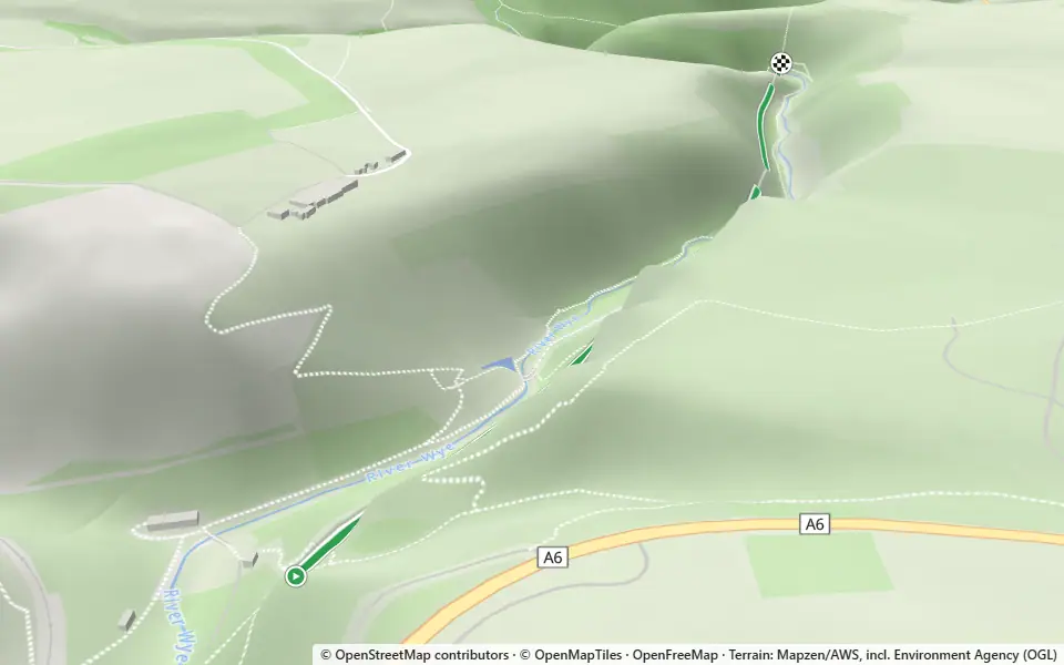 3D preview of a trail at Trails near Chelmorton