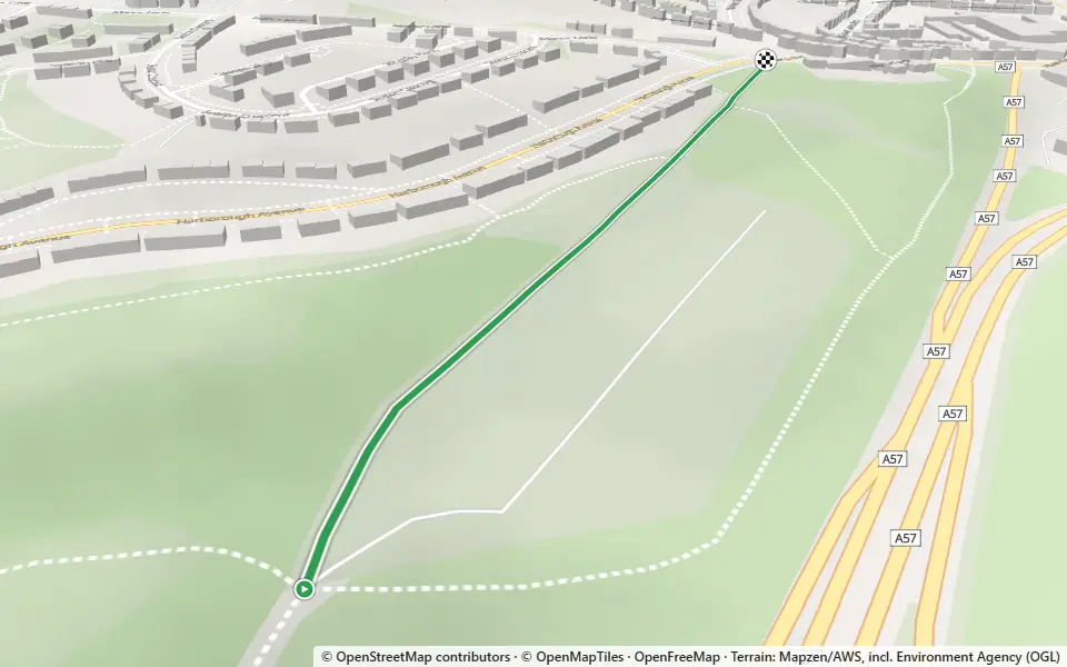 3D preview of a trail at Salmon Pastures Nature Reserve