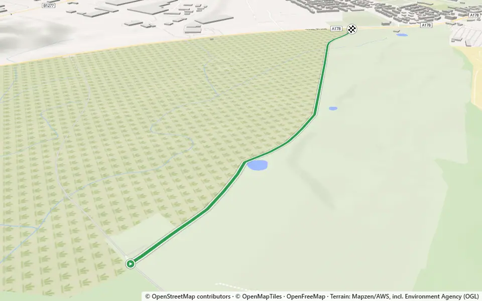 3D preview of a trail at Trails near Seaton Carew