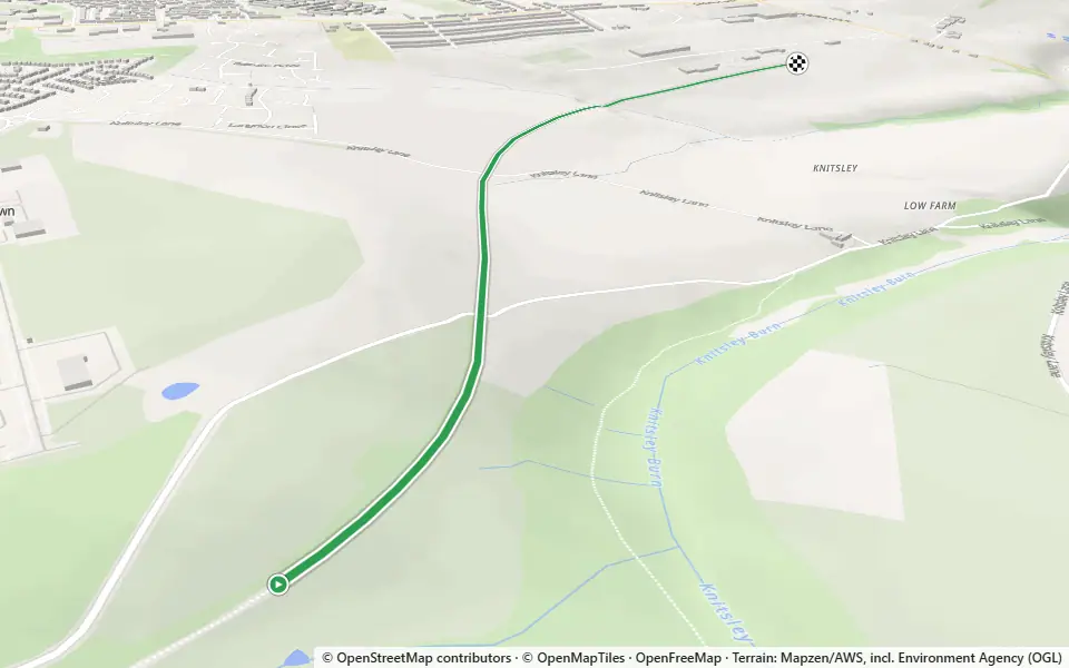 3D preview of a trail at Trails near Knitsley