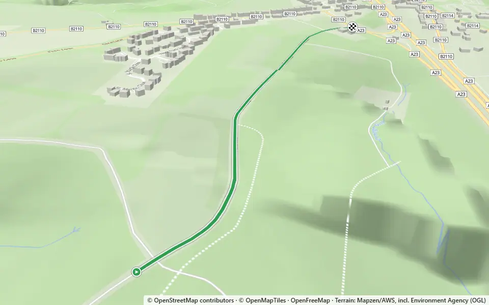 3D preview of a trail at Homestead Wood