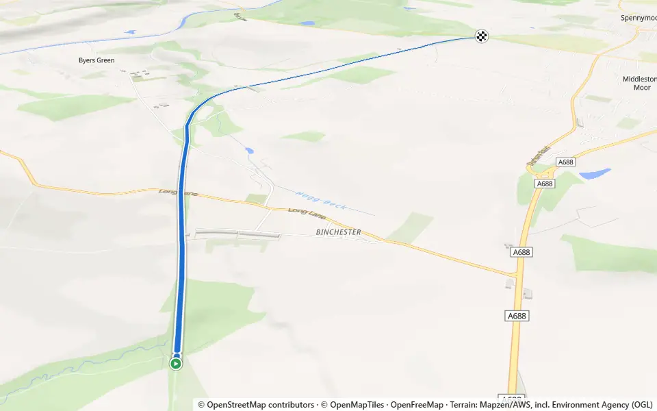 3D preview of a trail at Rookery Wood