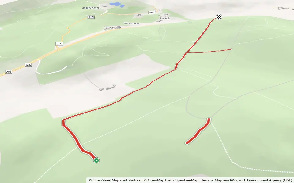3D preview of a trail at Gueval Wood