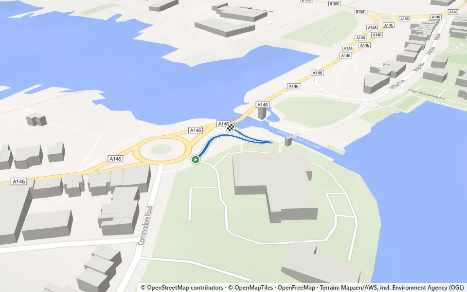 3D preview of a trail at Carlton Marshes