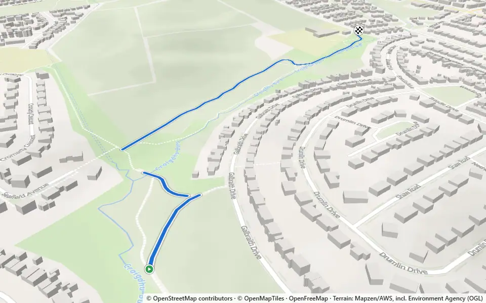 3D preview of a trail at Templehill Wood