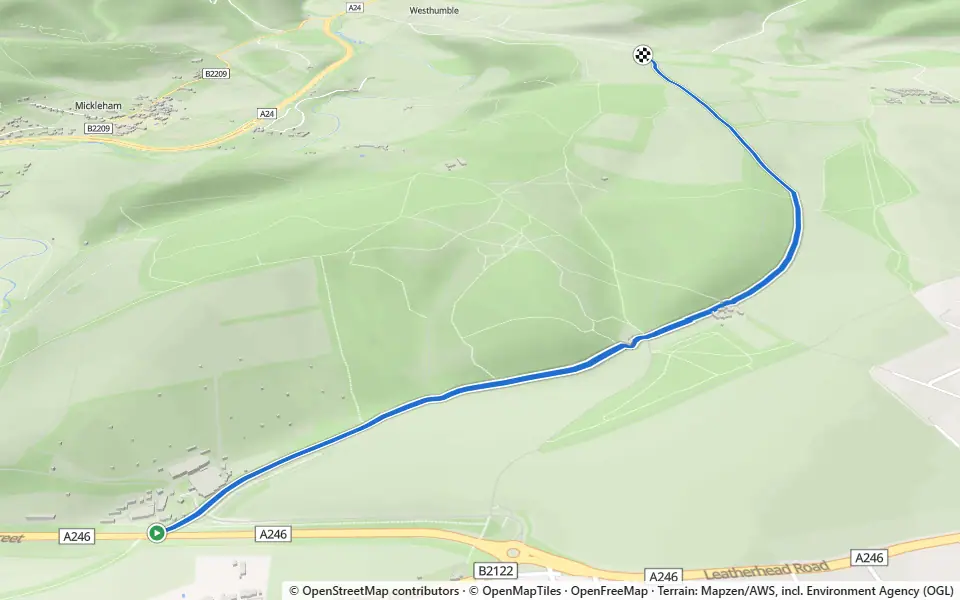 3D preview of a trail at Millenium Copse