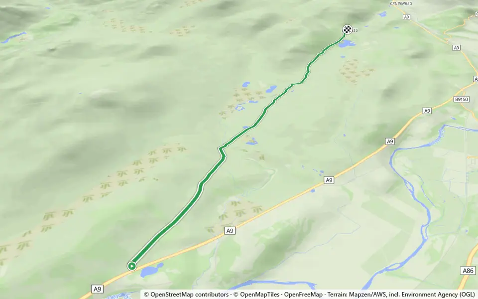 3D preview of a trail at Trails near Newtonmore